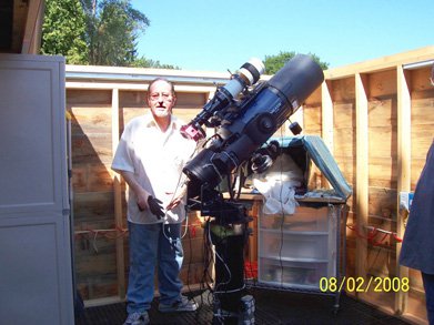 Rick At Telescope 8-2-2008